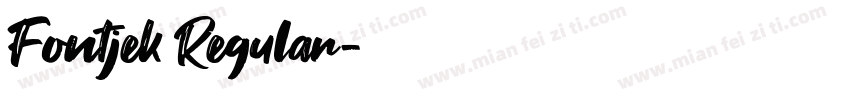 Fontjek Regular字体转换